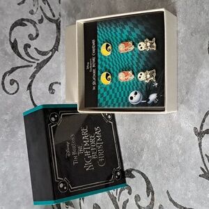 Disney The Nightmare Before Christmas Silver Plated Stud Earring Set